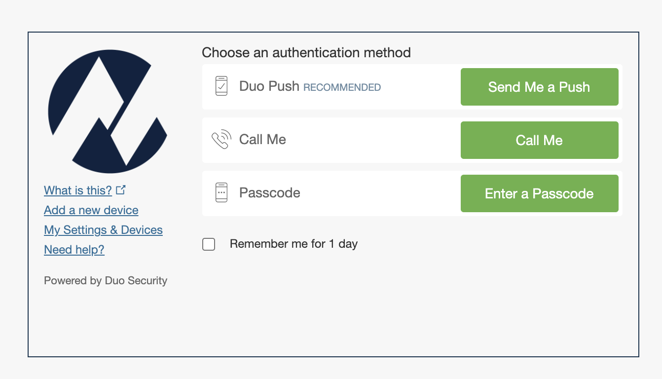 Duo Push authentication