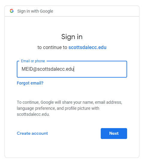 sign in with google screenshot