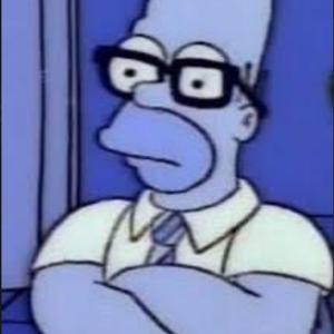 An egghead, Homer Simpson
