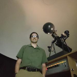 Carver Bierson in the Planetarium